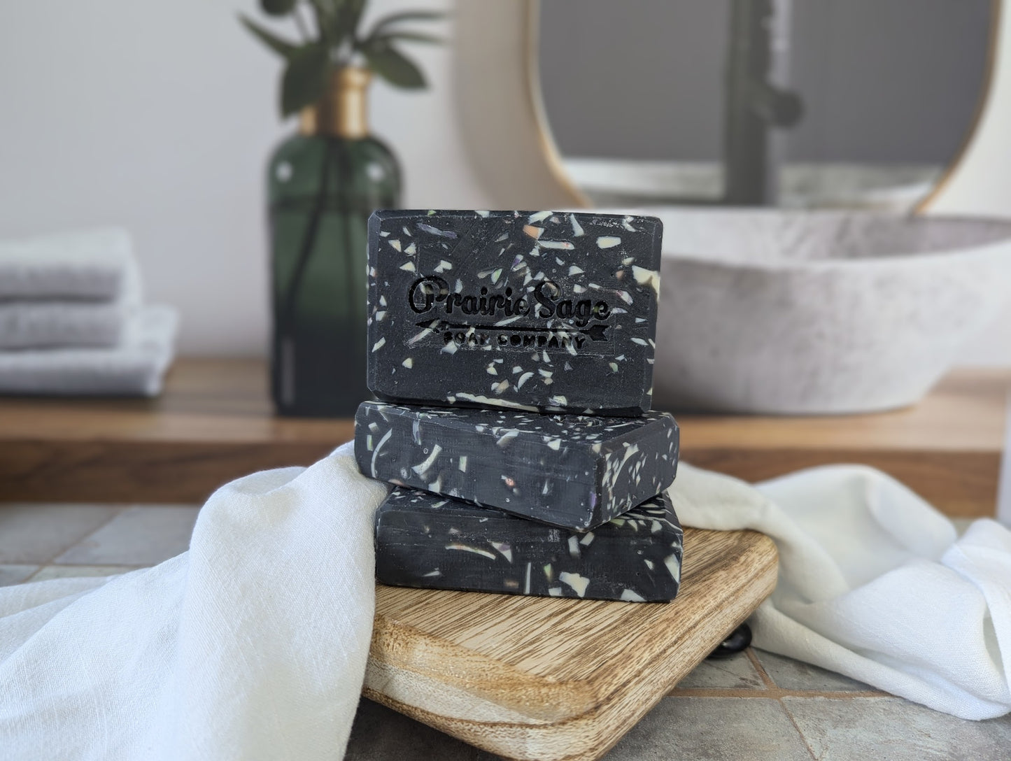 Terrazzo Rosemary & Spearmint Activated Charcoal Soap